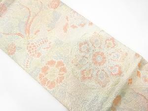 アンティーク　佐賀錦　華文に鳳凰模様織り出し袋帯(材料)